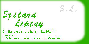 szilard liptay business card